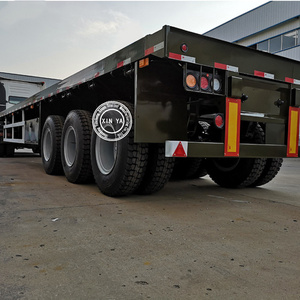 Promo Panas Semi-Trailer Flatbed Kontainer 45 Kaki, 45 Ton, 13,6 Meter, Tiga As, Sistem Suspensi Mekanis dengan Lift-Axle - Product Image 5