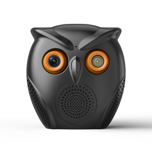 Caméra modèle privé Owl Big Horn pour <span class=keywords><strong>vision</strong></span> nocturne audio 1080p HD IP65 étanche, alarme, interphone vocal, ornement, moniteur - Product Image 1