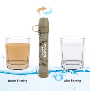 Exroad xách tay máy lọc nước rơm cho leo núi ngoài trời khẩn cấp cho sự sống còn cá nhân lọc nước Gear cho đi bộ đường dài cắm trại - Product Image 1