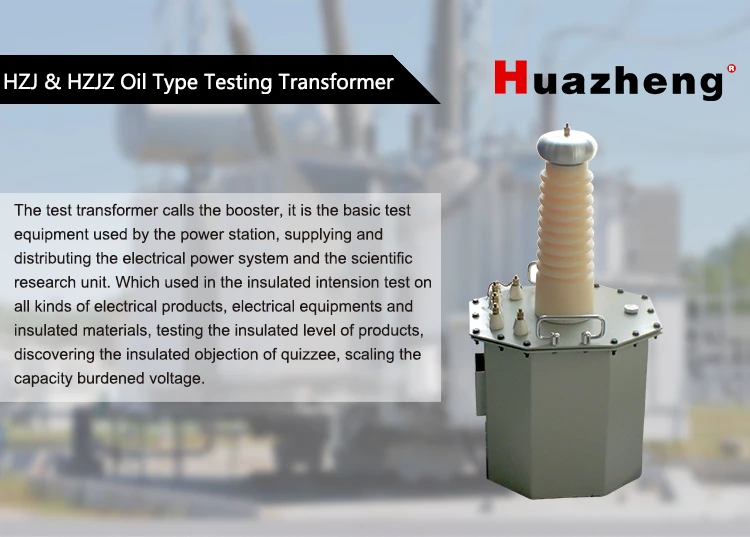Huazheng Electric oil immerserd hv testing transformer high voltage 150 kv ac dc hipot tester