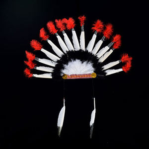 Milish <strong>carnival</strong> indian <strong>feather</strong> headdress <strong>headpiece</strong> mh 0154 MH-0154 for both outdoor and and indoor - Product Image 2