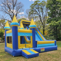 Château gonflable coloré en PVC HTH BC250101D avec toboggan, géant 8x6m, capacité 1000kg, pour 20 enfants et adultes, usage en parc, unisexe