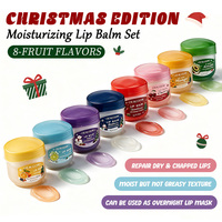 OEM Private Label Kerst Lipbalsem Set PDRN Hydraterende Lipmasker Fruitextract Hydraterende Droge Lipverzorging Cadeauset