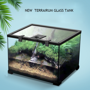 Reptiel Glas Terrarium Tank Amfibieën Habitat Kooi Full View Visueel Aantrekkelijk Sliding Scherm Top Voor Bebaarde Draken Hagedis - Product Image 2