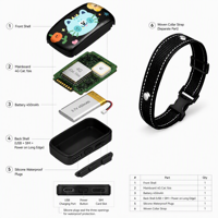 Traceur GPS 4G pour chiens et chats - Traceur GPS pour animaux de compagnie, étanche IP65, localisation en temps réel, dispositif anti-perte