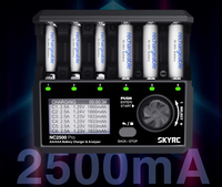Cargador de Baterías SKYRC NC2500 Pro NiMH NiCd QC3.0 para Baterías Recargables AA AAA, Cargador Rápido 3 en 1 con Pantalla LCD Inteligente Universal