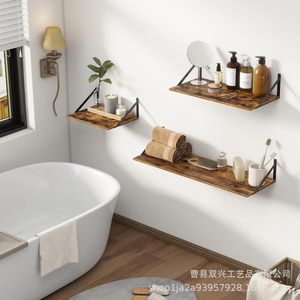 Wooden <b>Wall</b> <b>Mounted</b> <b>Shelf</b> Solid Wood Floating <b>Shelf</b> Rectangle Multipurpose Durable Bedroom Decorative Hanging <b>Shelf</b> - Product Image 4