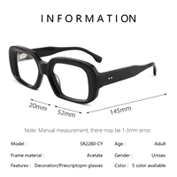 Vente en gros promotionnelle, nouvelle monture optique classique en acétate, lunettes carrées, anti-lumière bleue, lunettes pour adultes, légères
