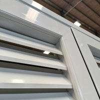 Fournisseur de Foshan - Porte à persiennes en aluminium extérieur avec revêtement en poudre, volets de porte pour maison et villa