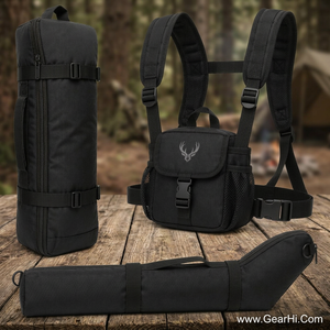Bolsa para Telescopio Reforzada y Resistente de Nailon Cordura 1000D, Arnés Acolchado para Binoculares, Bolsillo para Telémetro, Equipo Óptico - Product Image 3
