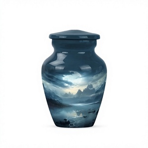 Urna en miniatura Moonlight Fantasy Mountain para cenizas humanas-Urna conmemorativa decorativa de recuerdo para hombres y mujeres con bolsa de terciopelo gratis - Product Image 1