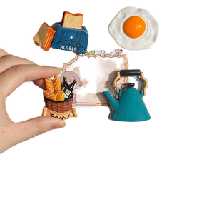 Imanes de Resina con Forma Art Deco de Comida en 3D, Adhesivos Magnéticos para Refrigerador, Regalos de Aniversario, <span class=keywords><strong>Portafotos</strong></span>, Decoración de Cocina - Product Image 1