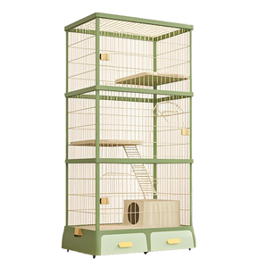 Gabbia per Gatti in Metallo Verniciato a Polvere di Alta Qualità, Multifunzionale con Vassoio in Plastica e Imballaggio in Scatola - Product Image 3