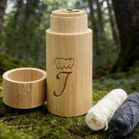 Fil dentaire écologique en charbon de bambou biodégradable zéro déchet, nettoyant pour dents à la cire de candelilla, plusieurs saveurs, OEM