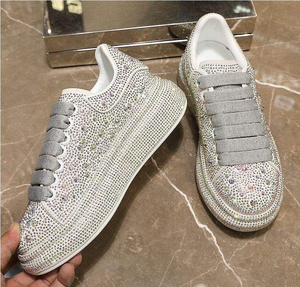 Chaussures à plateforme en strass scintillantes de qualité originale, tendance, sportives et élégantes pour femmes, chaussures de soirée, grande taille 42 - Product Image 3