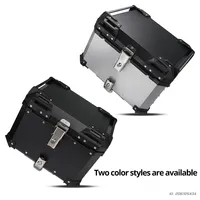 Boîte de rangement universelle pour moto en aluminium 35L/45L/55L/65L, boîte de rangement arrière antivol, étanche, boîte à bagages pour moto