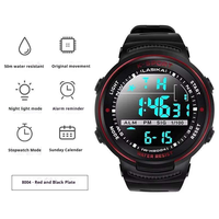 Jam Tangan Digital Tahan Air LASIKA K-sport untuk Olahraga Lari, Perlengkapan Renang Baru, Tahan Air, Tali Plastik, Termasuk Kotak