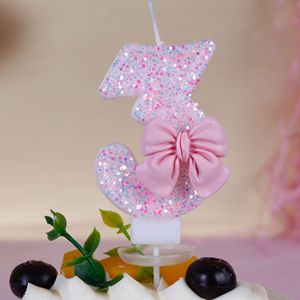 Bougies numériques créatives directes d'usine pour filles décoration de fête d'arc rose bougies d'<span class=keywords><strong>anniversaire</strong></span> faites à la main sans fumée réveillon du nouvel <span class=keywords><strong>an</strong></span> - Product Image 5