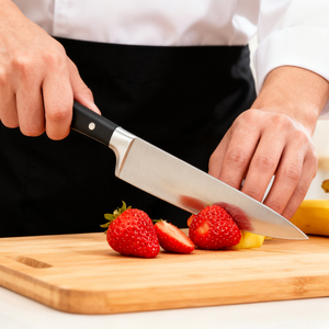 Cuchillos y accesorios de Chef de acero inoxidable de alta calidad profesional de 8 pulgadas Cuchillo de Chef con mango negro ABS de acero inoxidable - Product Image 3