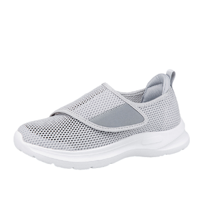 Chaussures de course légères d'été pour hommes et femmes, basses, en maille respirante avec trous d'aération, tissu extensible, EVA, boucle auto-agrippante, respirantes, pour la marche sur route - Product Image 4