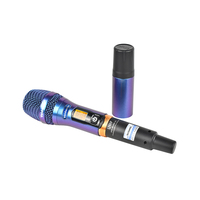 Sistem Mikrofon Nirkabel UHF Profesional Vason M60 dengan Baterai AA Konektor XLR 100 Saluran untuk Karaoke