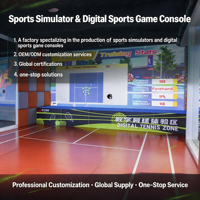 Système de simulation de tennis intelligent : Machine d'entraînement au tennis réaliste pour une sensation de terrain authentique, idéale pour usage familial et commercial