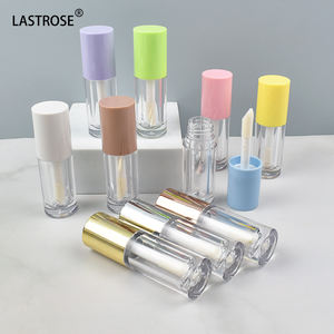Conteneurs de brillant à lèvres rose OEM 6ML grand <span class=keywords><strong>pinceau</strong></span> applicateur baguette étiquette privée vide outil de maquillage tube de brillant à lèvres - Product Image 2