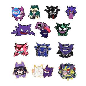 Sevimli Komik Pokemon Metal Rozeti Gengar Venom Canavar Broş İğnesi Alaşım Karakter Moda Aksesuarı - Product Image 5