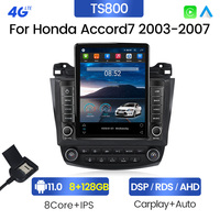 MEKEDE Android 11 voiture-play + auto audio de voiture pour Honda ACCORD 7 2003-2007 8 + 128GB voiture gps AM FM écran partagé gps navigateur