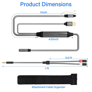 โรงงาน ZOGUO ขายส่ง<span class=keywords><strong>สาย</strong></span><span class=keywords><strong>แปลง</strong></span>เสียง Elecan แบบออปติคอลชายไปหญิง 3.5 มม. พร้อมปลอกหุ้ม PVC - Product Image 3