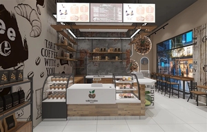 Aménagement intérieur personnalisé de haute qualité pour café moderne, conception de comptoir de kiosque de restauration rapide pour centre commercial et hôtel - Product Image 3