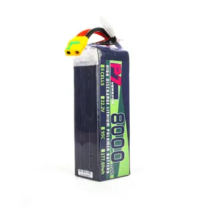 UAV FPV Drone batería E88 22,2 V 8000mAh 95c Lipo Paquete de batería con pantalla de carga eléctrica para RC Quadcopter Avión Helicóptero