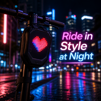 Sac avant pour vélo et trottinette avec écran LED, texte et GIF personnalisables, coque EVA étanche, pochette de guidon avec batterie externe USB intégrée, vente en gros