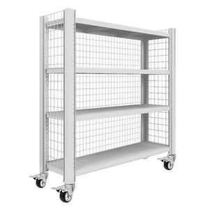 Height Adjustable 4 Layer Metal <b>Storage</b> <b>Racking</b> Shelves with Net Board - Product Image 3