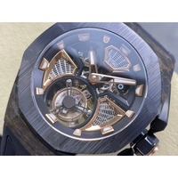 Montre de plongée squelette concept en acier inoxydable, mouvement mécanique tourbillon, étanche 50 bars, qualité supérieure, 40 mm