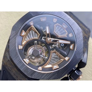 Reloj esqueleto de concepto cerámico de carbono con movimiento tourbillon mecánico a prueba de agua de súper calidad, 42 mm, fábrica RM - Product Image 4