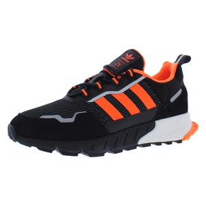 Adidas <span class=keywords><strong>ZX</strong></span> 1K <span class=keywords><strong>Boost</strong></span> Giày nam lõi Đen/năng lượng mặt trời màu cam/bạc kim loại Kích thước 10.5 thoáng khí Carbon/EVA/lưới mùa xuân - Product Image 1