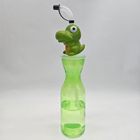 Nouveau dessin animé dinosaure paille tasse éclater grande capacité 450ml jus en plastique tasse Spot en gros