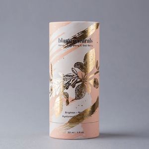Cylindrical <b>Bronzing</b> Essential Oil Perfume Paper Tube Custom Sustainable Eco Friendly Cosmetics Paper Tube Packaging - Product Image 3