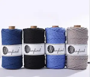 3毫米 100% 色棉缝纫线价格粗细棉绳挂毯装订线装饰绳