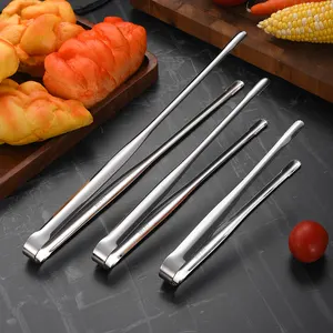 Vendita calda utensili da cucina gadget coreano in acciaio inox 304 cibo bistecca Clip pane caramelle pinze per servire barbecue pinze da esterno clip morsetti