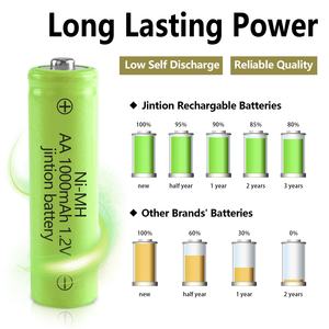 JINTION 1000 мАч 1,2 В NiMH перезаряжаемые батарейки AA NiMH AA перезаряжаемые батарейки - Product Image 6