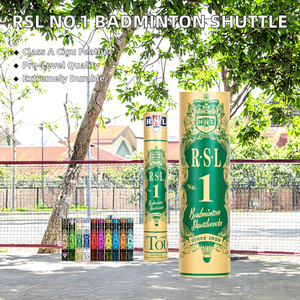 Ballon de badminton RSL No.1 Professional <span class=keywords><strong>Team</strong></span> Training Taiwan Cigu Duck Feather 2 Layer <span class=keywords><strong>Speed</strong></span> 77 Super Durable - Product Image 2