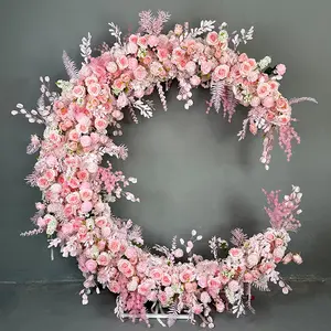 Wedding Prom Royal Artificial Flower Wall Backdrop Photo Booth Fairy Birthday Party DIY Floral Panels Background Decorations