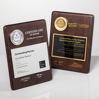 Trophée en bois massif gravé sur mesure avec impression UV - Récompense durable pour la reconnaissance des employés, récompenses des réunions annuelles, cadeaux d'affaires