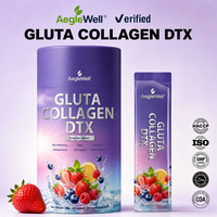 OEM ODM AegleWell Gluta Collagen DTX Powder L Glutathione Marine Collagen pour éclaircir la peau, complément beauté et bien-être