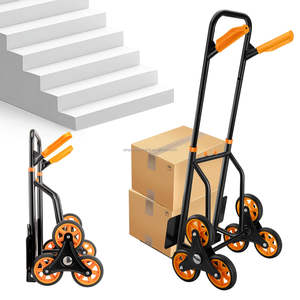 सीढ़ी पर्वतारोही हाथ ट्रक भारी-ड्यूटी ट्रक डोली फोल्डेबल ट्रॉली सीढ़ी पर्वतारोही गाड़ी 12.2*11.6 नाक प्लेट और 6 पहियों के साथ - Product Image 2