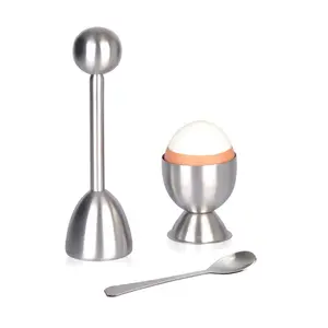 USSE New Arrivals Abridor De Ovo De Aço Inoxidável, Soft Hard Cozido Cortador De Ovo Topper Set Egg Cracker