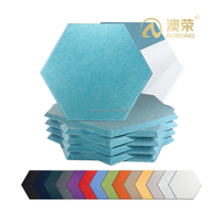 Carreaux muraux en feutre insonorisants décoratifs à haute densité à réduction du bruit Panneaux acoustiques hexagonaux pour salle de jeux de bureau à domicile