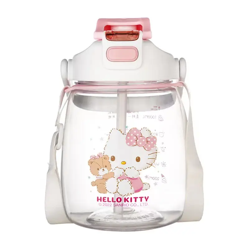 2023 produits d'été rose hello cat bouteille d'eau double boisson tasse de grande capacité